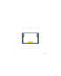 LED Profile with Continuous Cover 6M