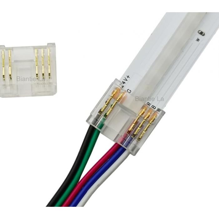 COB RGBW LED Strip to wire Connector 12mm