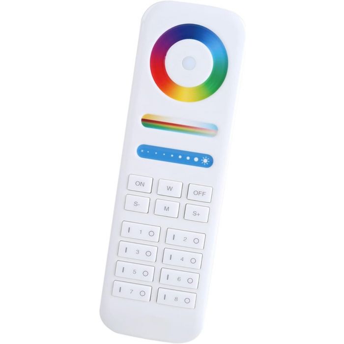 8 Zone Remote Control for RGB, RGBW & RGB+CCT